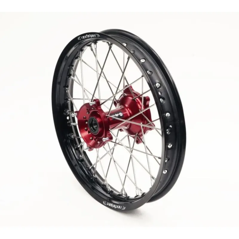 [ RFX ] Moto Roue arrière complète de 19 pouces Noir/Argent/Rouge, 19 x 2,15 Biztonságos fizetés