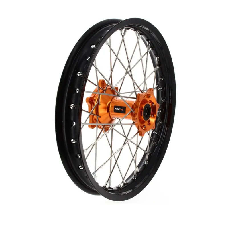 [ RFX ] Moto Roue arrière complète de 19 pouces Noir/Argent/Orange, 19 x 2,15 Korlátozott ajánlat