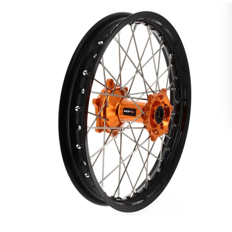 [ RFX ] Moto Roue arrière complète de 19 pouces Noir/Orange/Argent, 19 x 2,15 Végkiárusítás