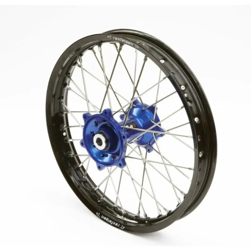 Olcsó [ RFX ] Moto Roue arrière complète de 19 pouces Noir/Bleu/Argent, 19 x 2,15
