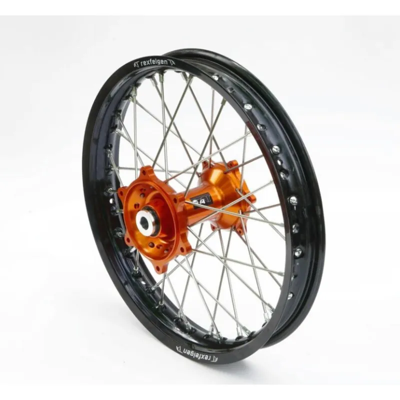 Ajánlat [ RFX ] Moto Roue arrière complète de 19 pouces Noir/Argent/Orange, 19 x 2,15