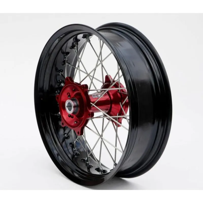[ RFX ] Moto Roue arrière complète 17 pouces SM Noir/Argent/Rouge, 17 x 4,50 Expressz kézbesítés