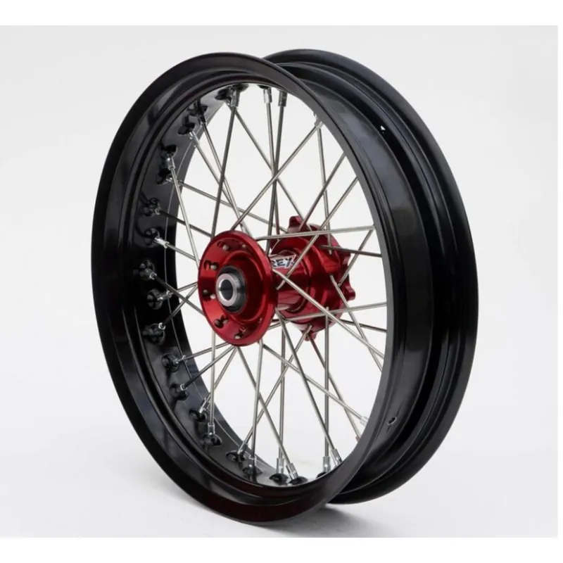Ajánlat [ RFX ] Moto Roue avant Moto Complete 17 pouces SM Noir/Argent/Rouge, 17 x 3,50