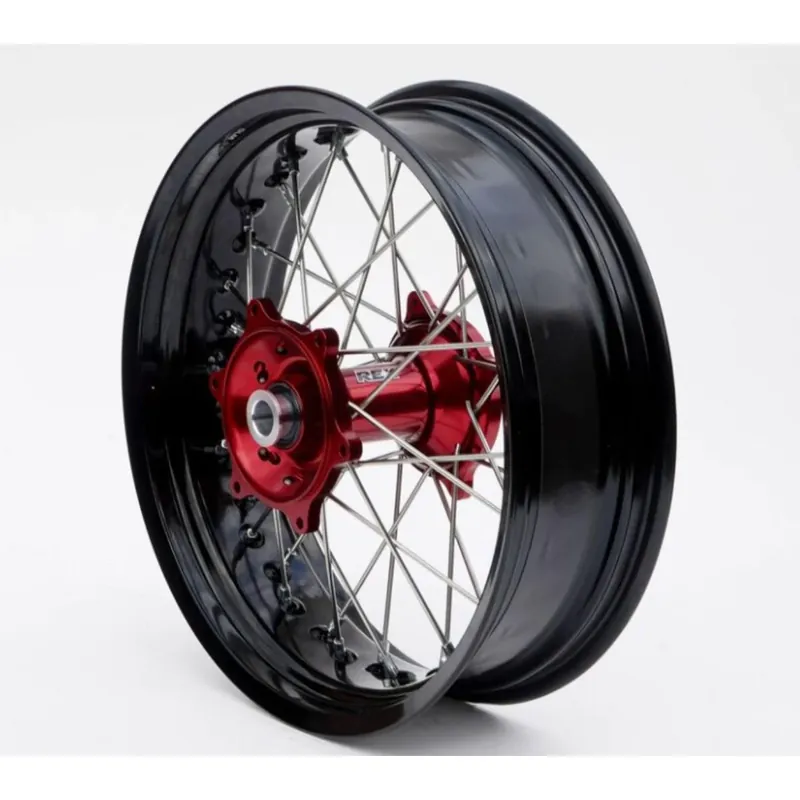 Vásárlói kedvenc [ RFX ] Moto Roue arrière complète 17 pouces SM Noir/Argent/Rouge, 17 x 5,00