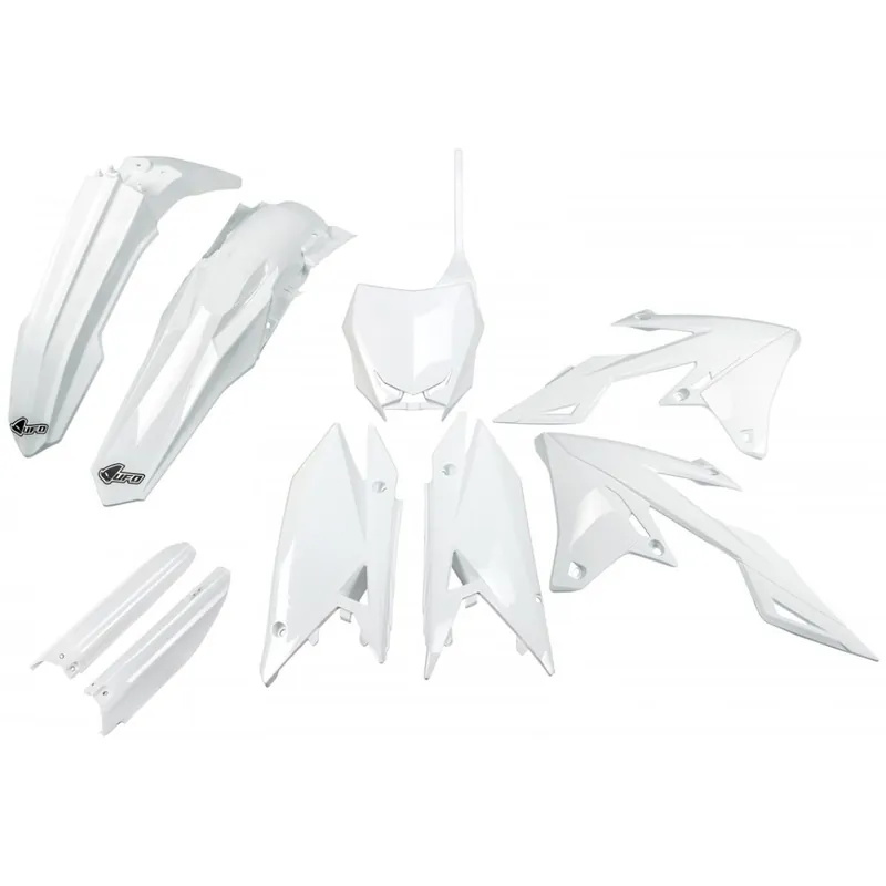 [ Ufo Plast ] Full Kit Plastique Blanc, Suzuki RM-Z 250 19-, RM-Z 450 18- Ne maradj le