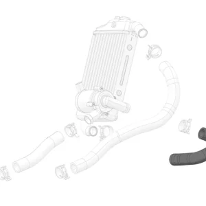 Outlet [ Stark ] Moto Tuyau de radiateur, entrée de la pompe à eau OEM