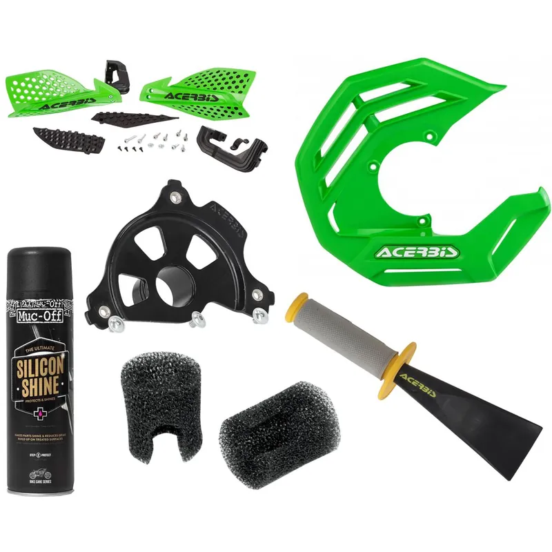 [ Acerbis ] Kit Anti-Boue Moto 6-tlg, Kawasaki KX 250F 21-, KX 450F 19-, Vert Szuper ajánlat