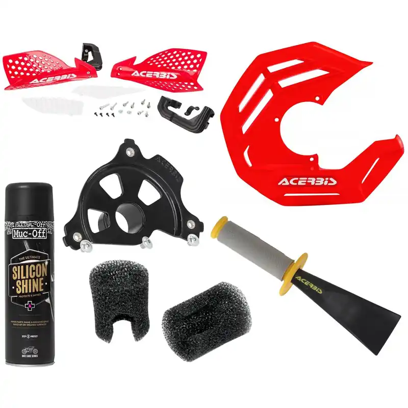 Vásárlói kedvenc [ Acerbis ] Kit Anti-Boue Moto 6-tlg, Gas Gas, Rouge