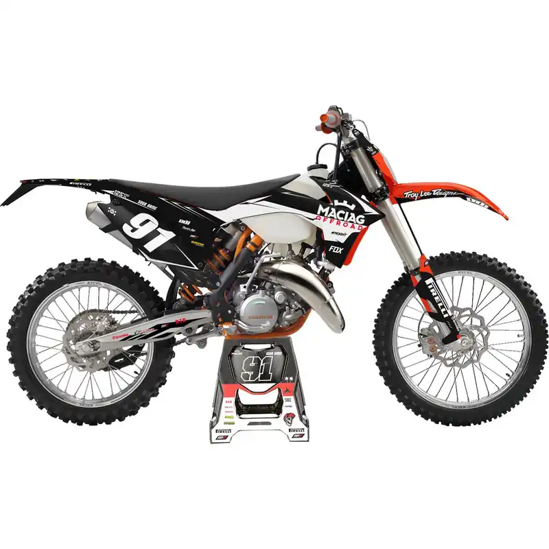 [ Maciag Offroad ] Kit Déco Race 17 KTM EXC 125 12-13 Rendeld meg most