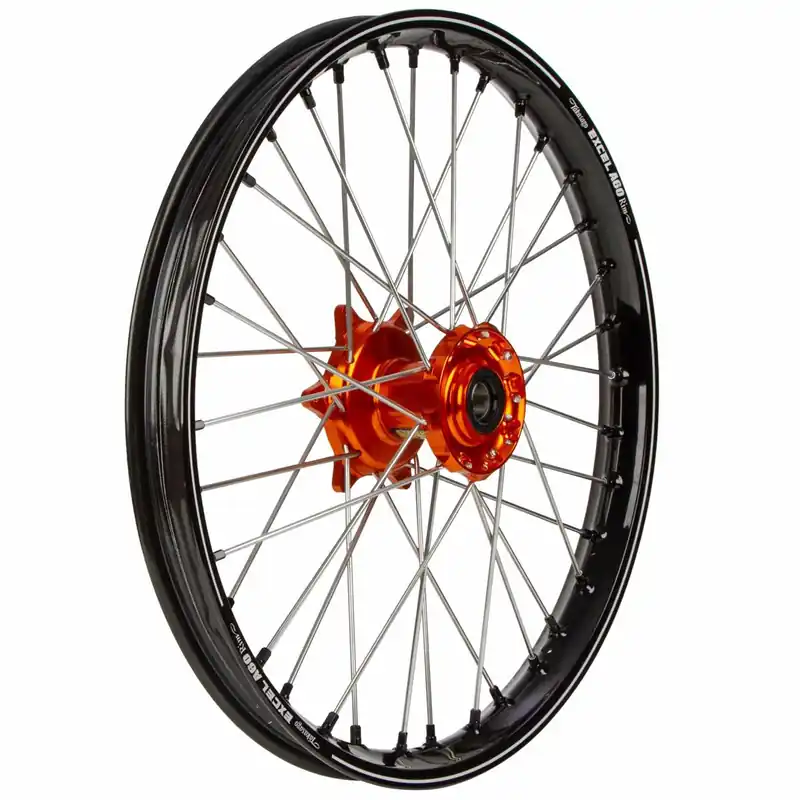 Akció [ Haan Wheels ] Roue Avant A60 KTM SX/SX-F 15-, EXC/EXC-F 16-, Noir/Orange