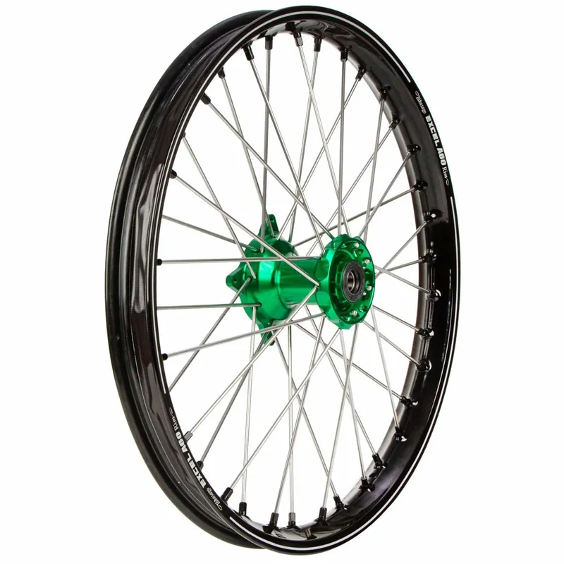 Korlátozott ajánlat [ Haan Wheels ] Roue Avant A60 Kawasaki KX/KXF 06-, Noir/Vert