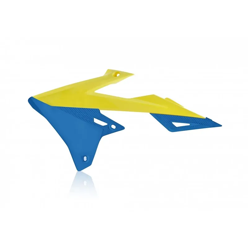 Prémium [ Acerbis ] Ouie de Radiateur Suzuki RMZ 250 19-, RMZ 450 18-, Jaune/Bleu