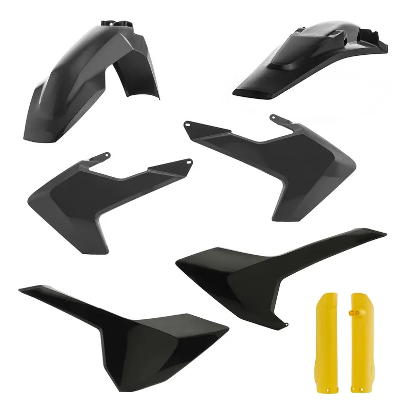 Expressz kézbesítés [ Acerbis ] Kit Plastique complet Full-Kit Husqvarna TE 125/250/300, FE 250/350/450/501 17-19, Noir/Jaune