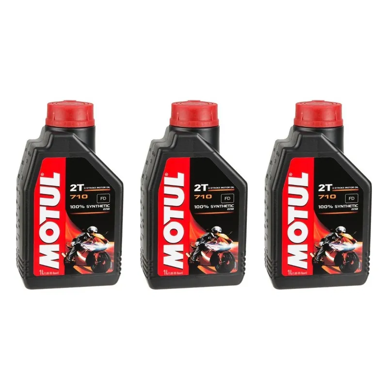 Ne maradj le [ Motul ] Huile Moteur 710 2T Set de 3, 1 L chacun, 2 Temps