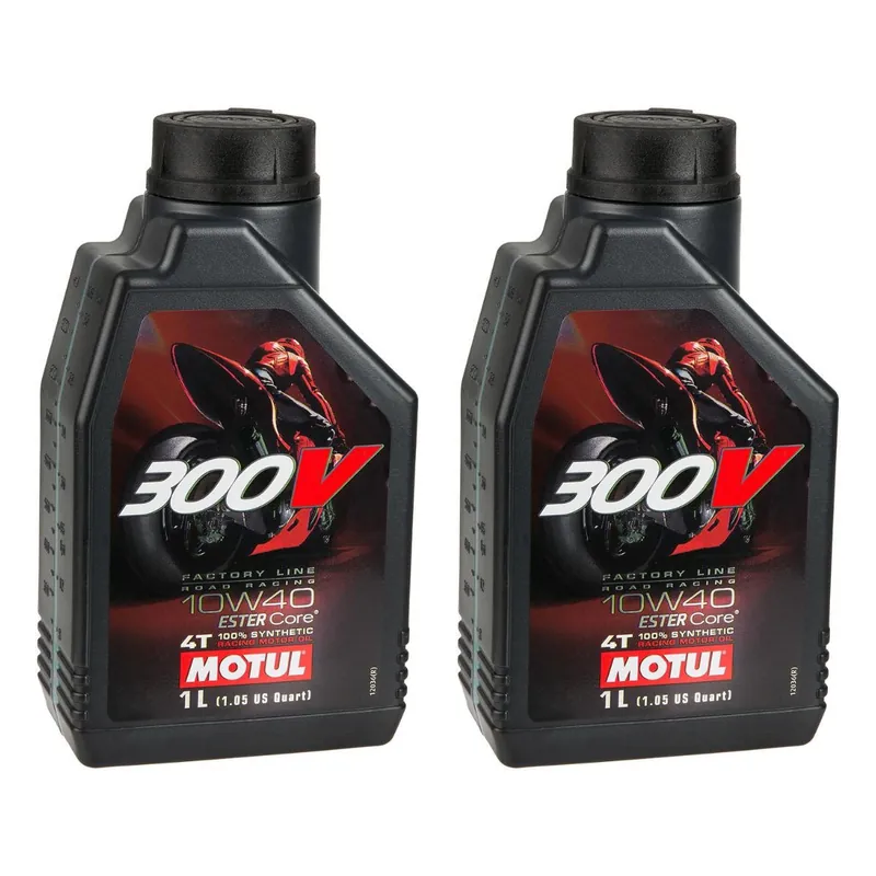 Rendeld meg most [ Motul ] Huile Moteur Factory Line Set de 2, 1 L chacun, Road Racing 300V, 10W40