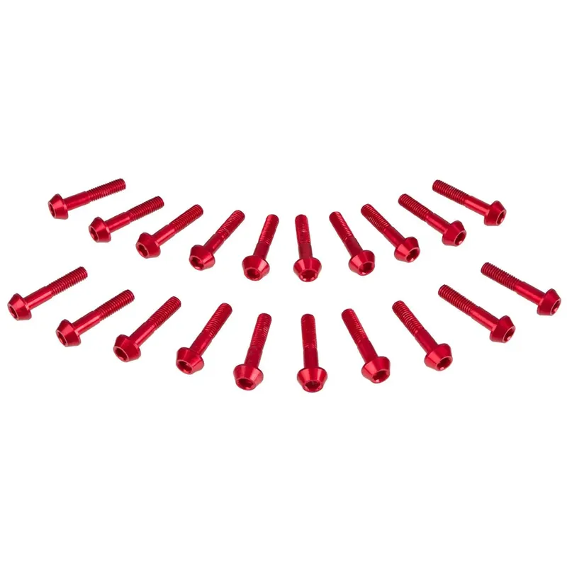 Szuper ajánlat [ DRC ] Boulons Hexagonales M6 x 30 mm, Rouge, 20-Pack