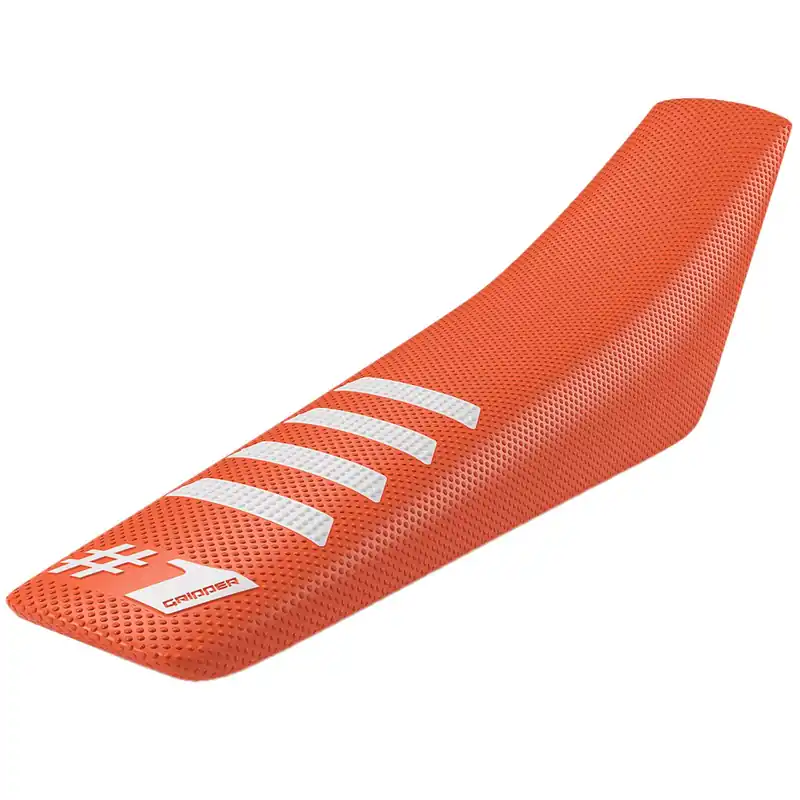 Gyors kiszállítás [ Onegripper ] Housse de Selle Ribbed Orange/Blanc