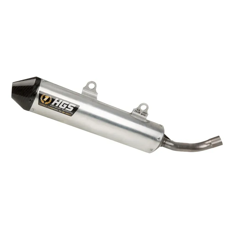 [ HGS ] Silencieux Husqvarna TE 250 17-19,KTM EXC TPI 250/300 17-19, Argent/Carbone Újdonság