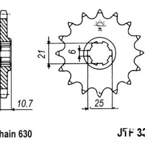 Vedd meg most Pignon de sortie de boite JT 14/630 Épais Honda CB 750 F 1977-1978 / CB 750 K 1977-1978