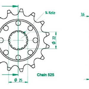 Alacsony ár Pignon de sortie de boite Esjot 15/525 Racing MV Agusta F4 1000 / F4 1000 R 1+1 ...