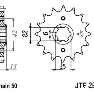 Vedd meg online Pignon de sortie de boite JT 16/530 Épais Honda CBX 550 F / CBX 550 F2 ...