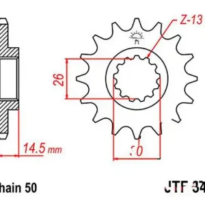 Alacsony ár Pignon de sortie de boite JT 18/530 Fin Honda CBX 1000 1980-1983