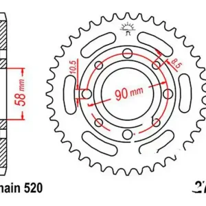 Exkluzív ajánlat Couronne JT 35/520 Acier Honda CMX 250 C /cm 250 C ...