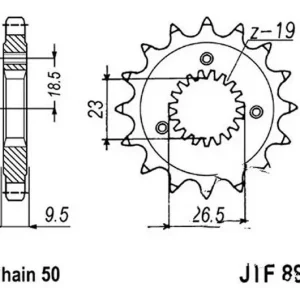 Vedd meg most Pignon de sortie de boite JT 21/530 Fin Harley Davidson XLH 1200 1988-1990 / XLH 883 1987-1990