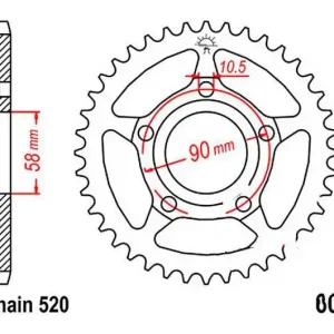 Ajánlat Couronne JT 38/520 Acier Honda NSR 125 R 1997-2003