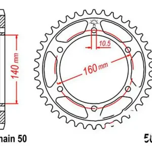 Exkluzív ajánlat Couronne JT 46/530 Acier Kawasaki ZRX 1100 C / ZZR 1100 D ...