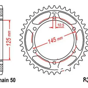 Végkiárusítás Couronne JT 39/530 Acier Yamaha FZR 600 M / FZR 600 N ...