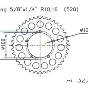 Couronne Esjot 42/520 Alu Argent Aprilia / BMW / Derbi Ajánlat