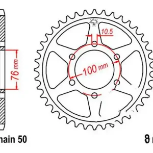 Árcsökkenés Couronne JT 40/530 Acier Suzuki GSX-R 750 W / GSX-R 1100 W ...