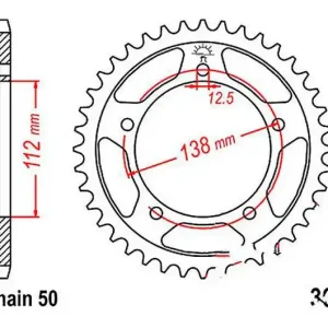 Exkluzív ajánlat Couronne JT 44/530 Acier Honda CB 1300 / CB 900 F ...
