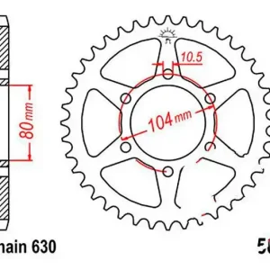 Expressz szállítás Couronne JT 39/630 Acier Kawasaki Z 1000 MK2 / Z 1000 R2 ...