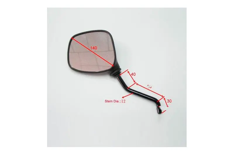 Rendeld meg most Rétroviseur droit JMP Rectangulaire Fixation avec colliers Homologué CE Noir Aprilia Pegaso 650 1997-2000 / Pegaso 650 i.e. 2001-2004