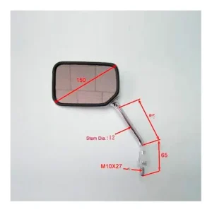 Végkiárusítás Rétroviseur droit JMP Rectangulaire M10 Homologué CE Chromé Honda CB 600 F / CBF 600 N ...