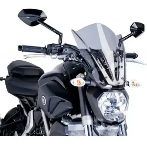 Olcsó Bulle / Pare-brise Puig Touring New Generation Naked Fumé Clair Yamaha MT-07 700 2014-2016 / MT-07 700 A 2014-2017
