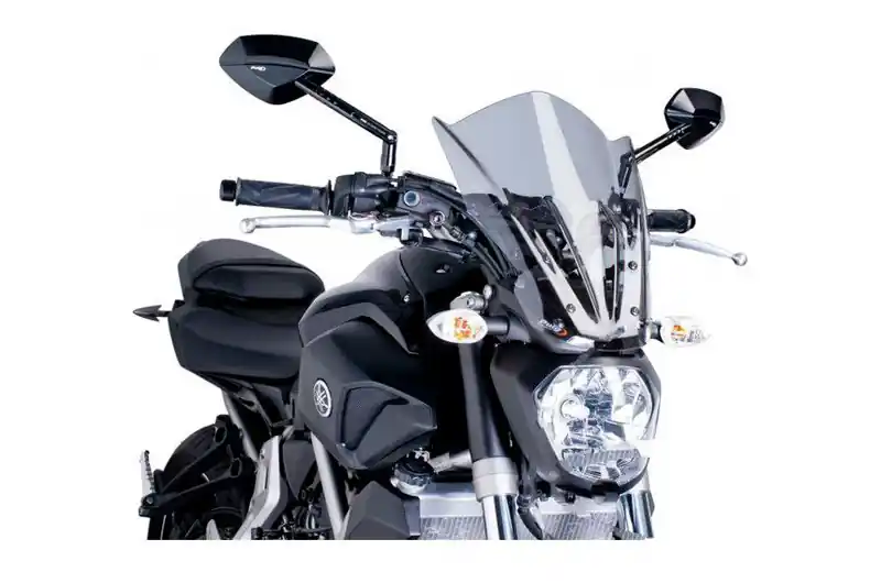 Olcsó Bulle / Pare-brise Puig Touring New Generation Naked Fumé Clair Yamaha MT-07 700 2014-2016 / MT-07 700 A 2014-2017