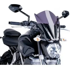 Bulle / Pare-brise Puig Touring New Generation Naked Fumé Foncé Yamaha MT-07 700 2014-2016 / MT-07 700 A 2014-2017 Szezonális akció