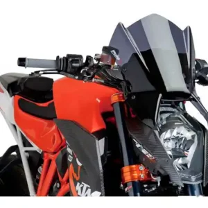 Bulle / Pare-brise Puig Sport New Generation Naked Fumé Foncé KTM Super Duke 1290 R 2014-2017 Végkiárusítás