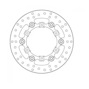 Disque de frein arrière Brembo Serie Oro Semi-Flottant Rond 240mm KTM Enduro 690 R LC4 ABS ... Kiárusítás