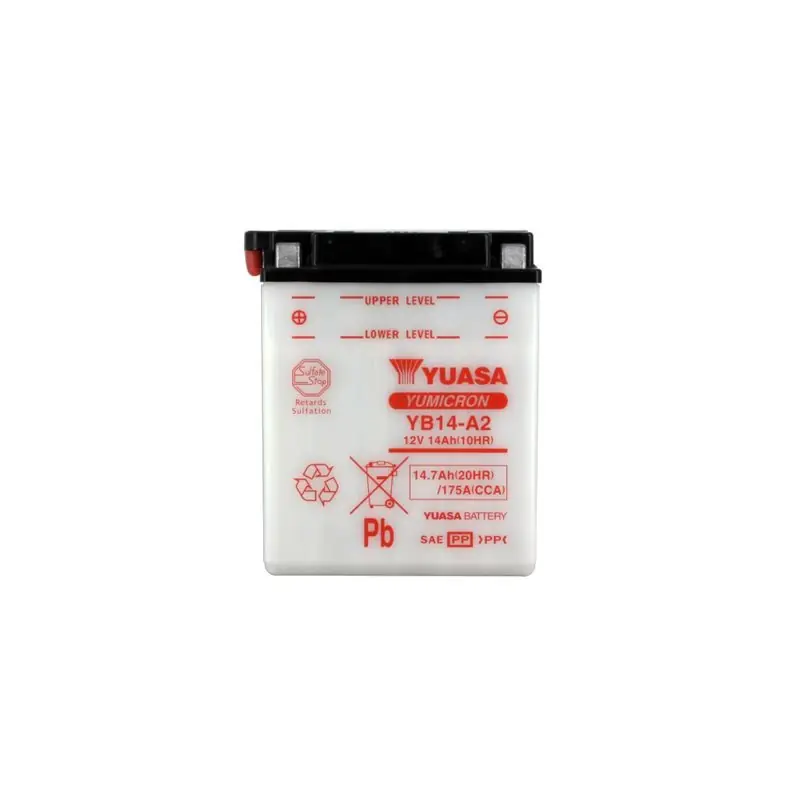 Outlet Batterie YB14-A2 Conventionnelle Avec Entretien - Livrée Sans Acide