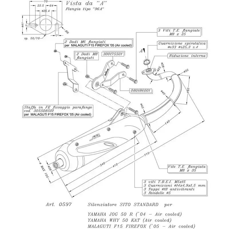 Ligne Complète SITO JOG R 50 air cooled - Homologué Ajánlat
