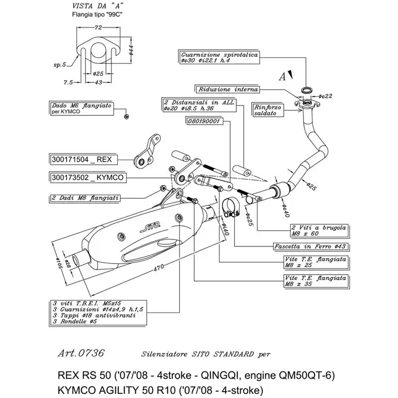 Ligne Complète SITO 139QMB engine 4 stroke - Non Homologué Szuper ajánlat