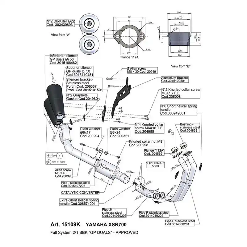Ligne Complète GP DUALS XSR 700 - Homologué Kiárusítás