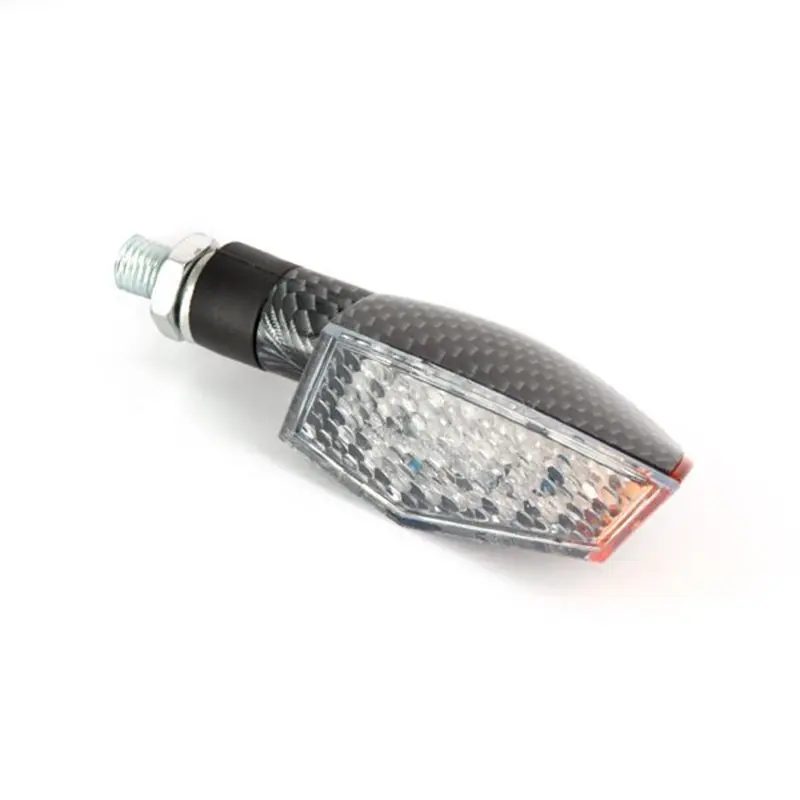Árcsökkenés Paire de mini clignotants LED Courbé + Led Latérale - Look carbone