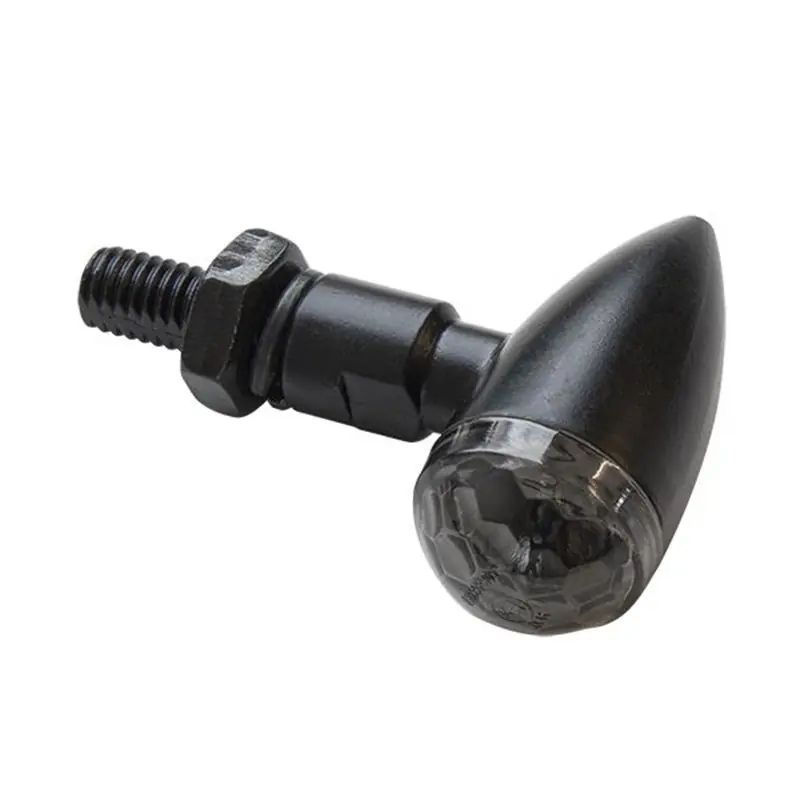 Legjobb ár Paire de clignotants universels à LED obus - noir - 6mm