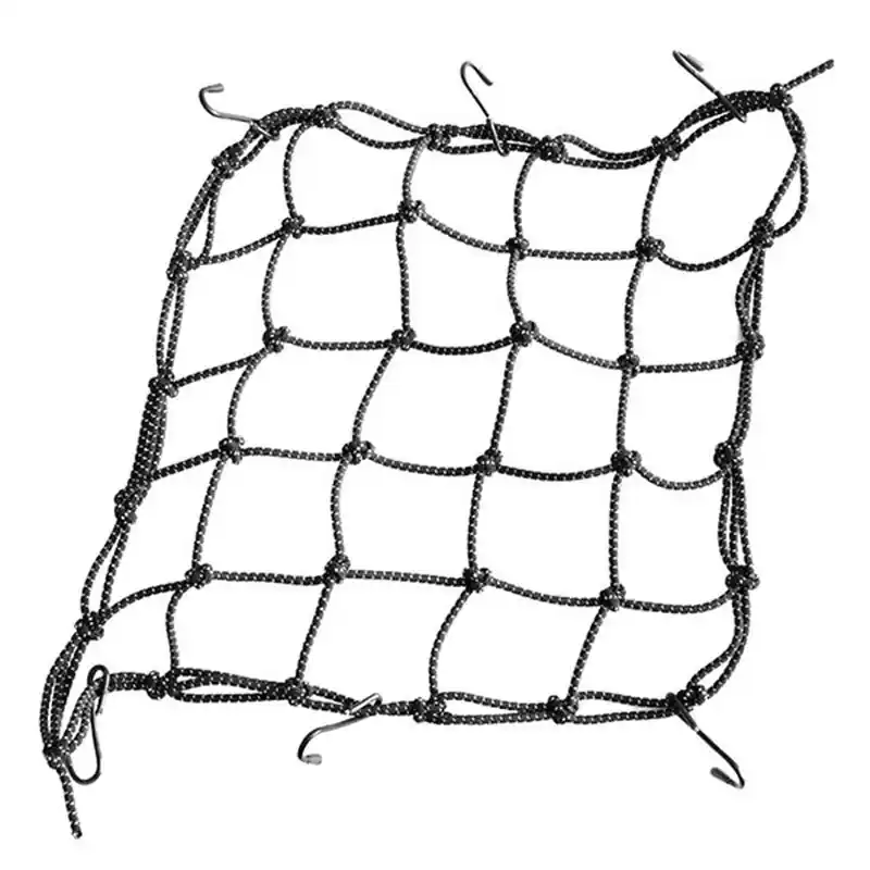 Filet Araignée Pour Casque ou Bagage - 40*40cm - 6 crochets - Noir Legkelendőbb