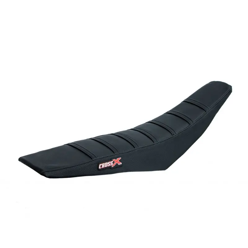 HOUSSE DE SELLE KAWASAKI KXF 250-450 - TOP BLACK- SIDE BLACK-STRIPES BLACK Outlet